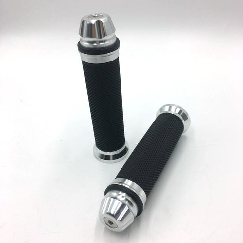 Puños de Aluminio Con Caucho 7/8 Plata